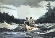 Winslow Homer Canoe in Rapids (mk44) oil painting on canvas